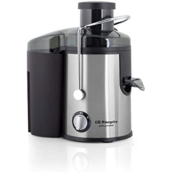 Orbegozo LI 5060 - Grøntsags- og frugtblender, rustfrit stål, 65 mm bred mund, anti-drypsystem, 600 W, sort Svart
