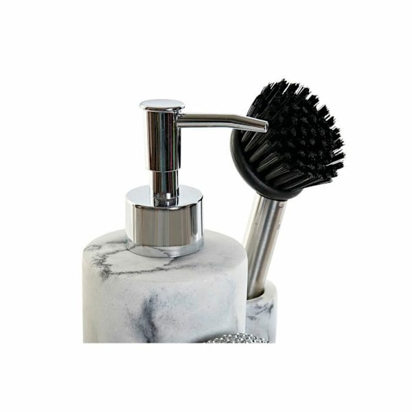 Sæbedispenser i rustfrit stål og harpiks DKD Home Decor Vit