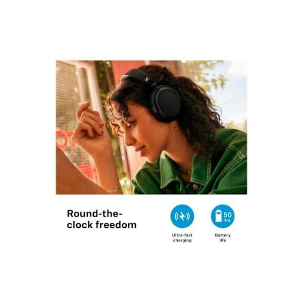Bluetooth-hörlurar - Sennheiser - ACCENTUM Plus - 50h batteritid - Snabbladdning - Stänksäker