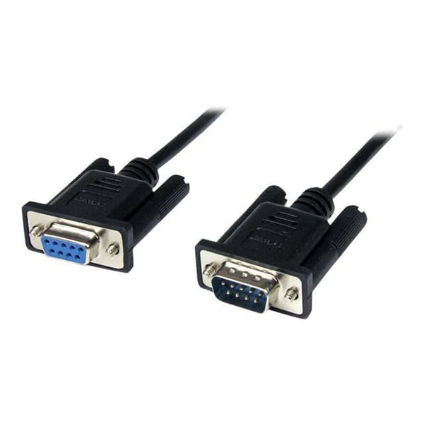 Seriell RS232 DB9 Crossover nollmodemkabel - STARTECH - 1 m - Svart