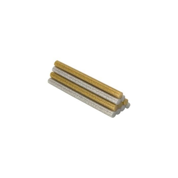 GENERIC - Koriste- ja Hobby-liimapatukat Ø8x95mm Glitter Gold + Hopea 430208 Salki - SALKI