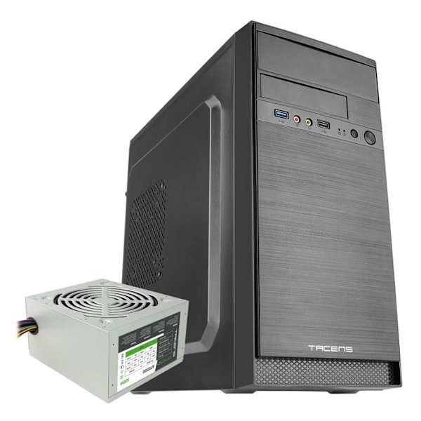ANIMA AC4500 Micro ATX Mini Tower -kotelo 500 W virtalähteellä - musta