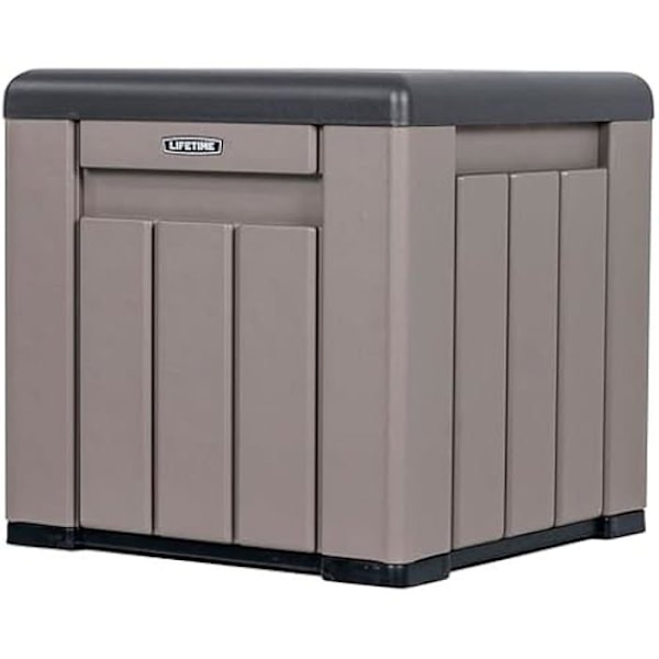 Opbevaringsboks - LEVETID - 51 x 51 x 51 cm - 95 liter - UV-beskyttelse - Polyethylen med høj densitet Grå