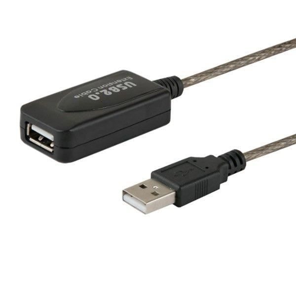 SAVIO CL-130 USB aktiv portforlængelse 10m USB 2.0-A han USB 2.0-A hun Sort