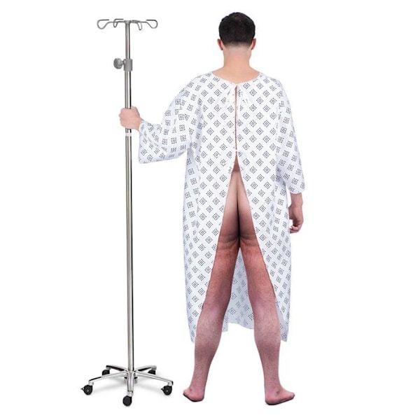 Humoristisk kostume patient voksen - Multifarvet
