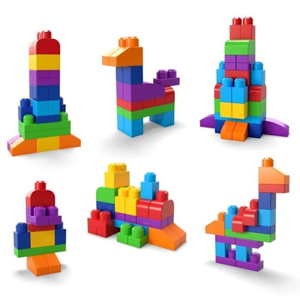 Mega Bloks - Classic Medium Bag 60 tegelstenar - Byggstenar - 12 månader och + DCH55 Flerfärgad