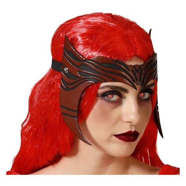 Wanda Super Hero Latex Mask Mörkröd och svart