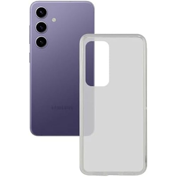 KSIX smart your tech Mjukt fodral för Galaxy S24+, anti-fingeravtryck, hållbart, lätt, kompatibelt med trådlös laddning, Svart