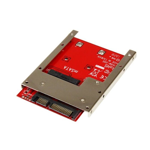 mSATA–SATA SSD-sovitin - STARTECH - SAT32MSAT257 - 6 Gb/s - 2,5 tuumaa - Sisäinen musta, Punainen, Hopea