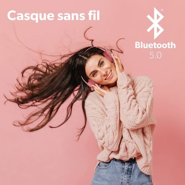 Bluetooth-hörlurar - TONALITY - Circum-aural - Rosa - Optimal komfort - Trådlös Terrakotta, hallonrosa