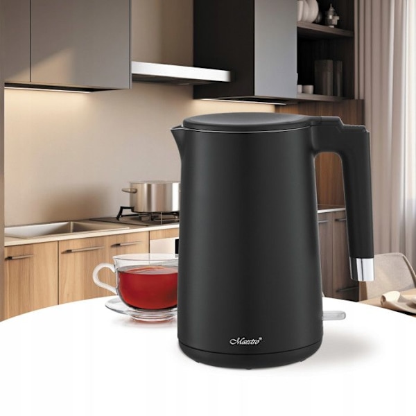 Elektrisk vattenkokare - Maestro - MR-026 - 1800W - 1,7L - Svart svart