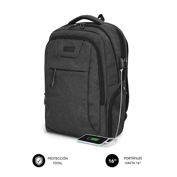 16" PROFESSIONEL COMPUTERRYGSÆK MED LUFTPADDER