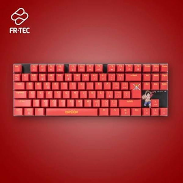 Mekaniskt speltangentbord - FRTEC - One Piece Luffy - TKL - Röd LED-bakgrundsbelysning - Anti-ghosting