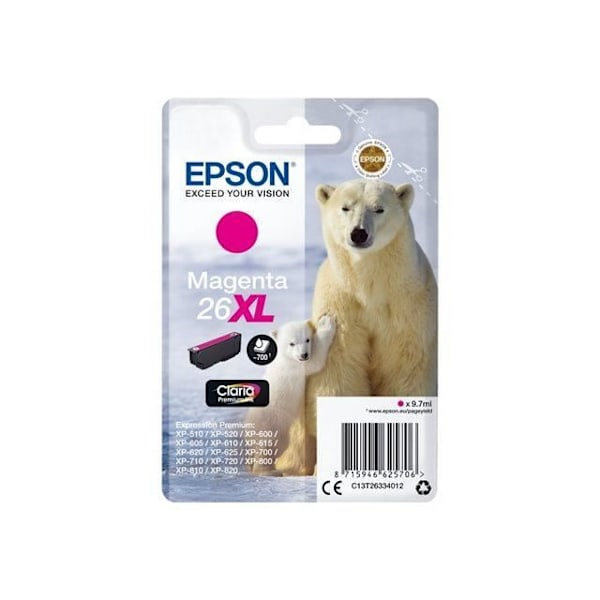 EPSON Cartridge T2633 - Isbjørn - Magenta XL