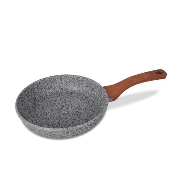 Stegepande - LOVET - GRANIT - 20 cm - Non-stick - Ridsefast grå marmor