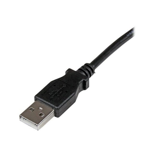 USB 2.0 Type A - USB Type B Vasen kulmassa oleva uros/uroskaapeli - STARTECH.COM - 1 m - Musta