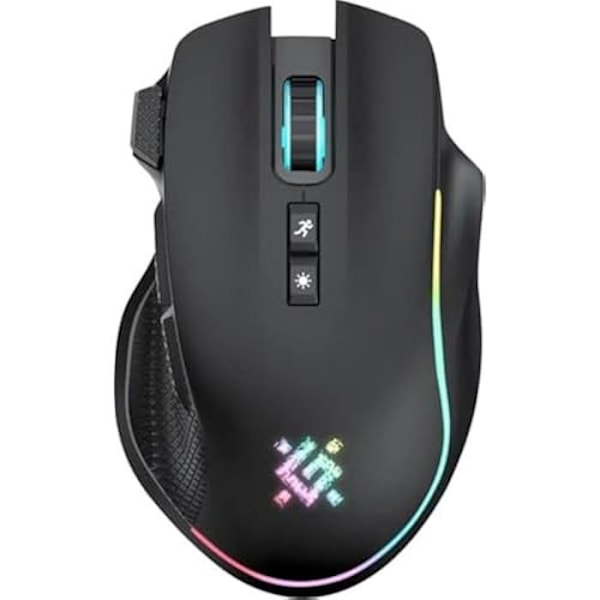 Trådløs gamingmus - DEFENDER - GM-213 - RGB-belysning - Langvarigt batteri - 5 knapper Svart