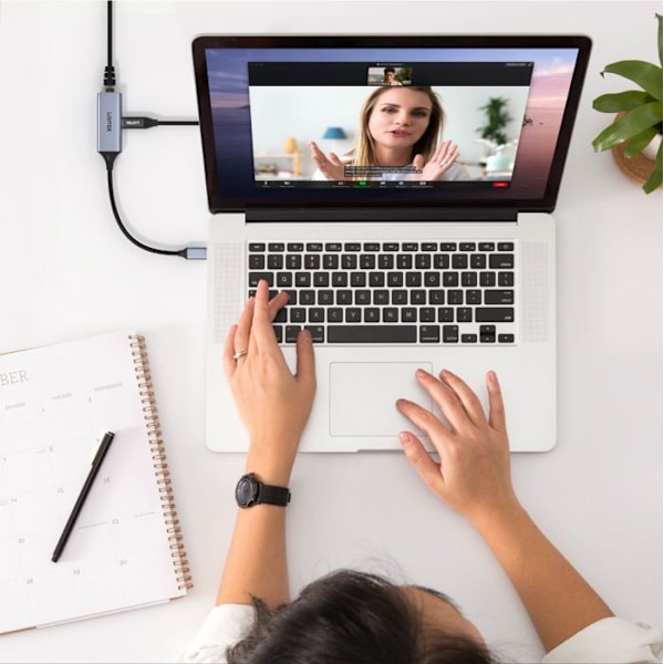 USB-C till Gigabit Ethernet-adapter - UNITEK - Power Delivery 100W - 5 Gbps - Bakåtkompatibel med USB 2.0/1.1