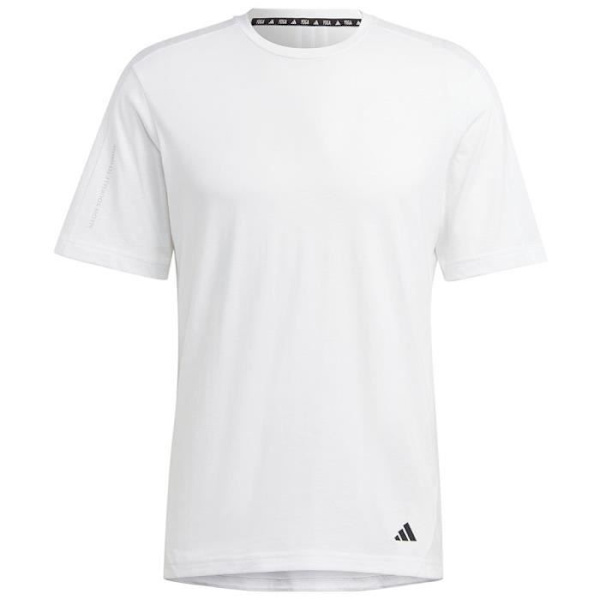 Yoga T-Shirt - Adidas - Base Tee - Hvid - AEROREADY - Korte Ærmer - jag