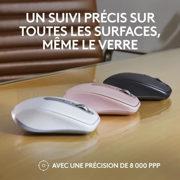 Mus - Trådlös - Logitech - MX Anywhere 3S - Vit