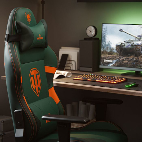 Diablo X-One 2.0 Gaming Stole Gamer Kontorstol Justerbare Armlæn Ergonomisk Design (World of Tanks, Normal)