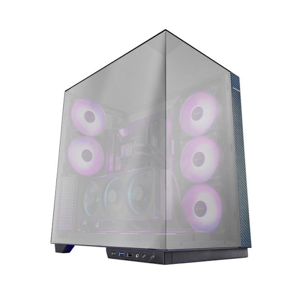 MARS GAMING MC-3GFPRO, Gamingchassi ATX, Trippla Silverat, 2X ARGB-fläktar 120mm, Vertikalmontering av grafikkort.