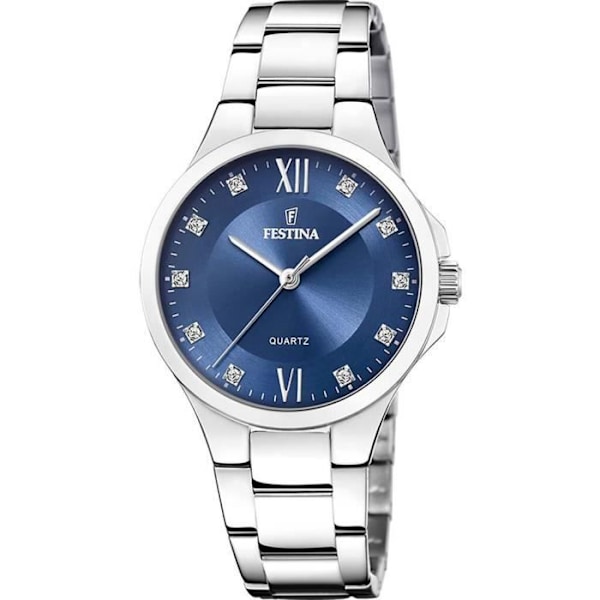 Dameur - Festina - F20582/3 - Stål - Mineralglas - Vandmodstand 5ATM Blå