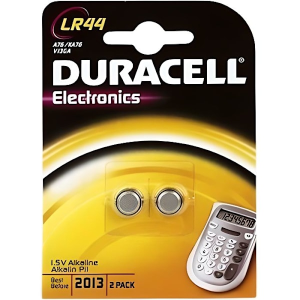 DURACELL 20-knappscellsbatteri LR44 DURACELL V13GA AG13 L1154 A76 KA76 GPA76 LR1154 DLC 2016
