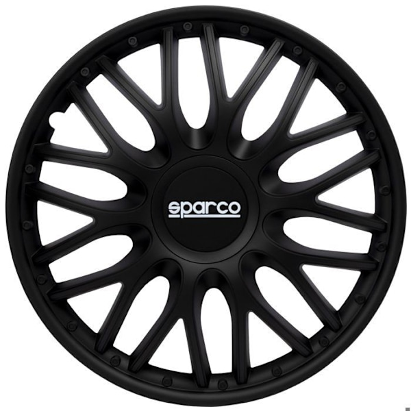 Hjulkapsel - Rom - 14 tommer - Sort - Sporty design - Slagfast ABS