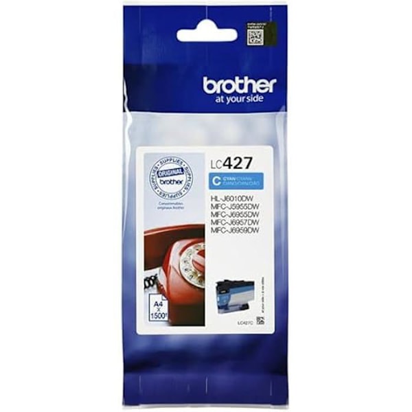 Originale Brother blækpatroner - MFCJ5955DW, MFCJ6955DW Cyan - Pakke med 5