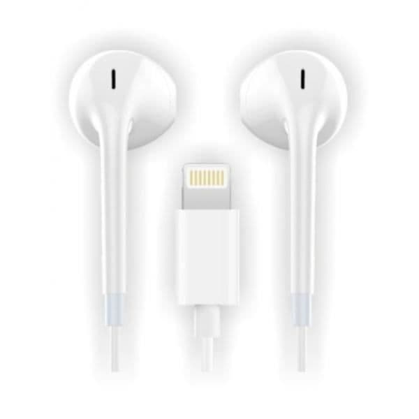 Hörlurar - earTECH - HIP - Vit - Lightning - Ergonomisk med Mikrofon Vit
