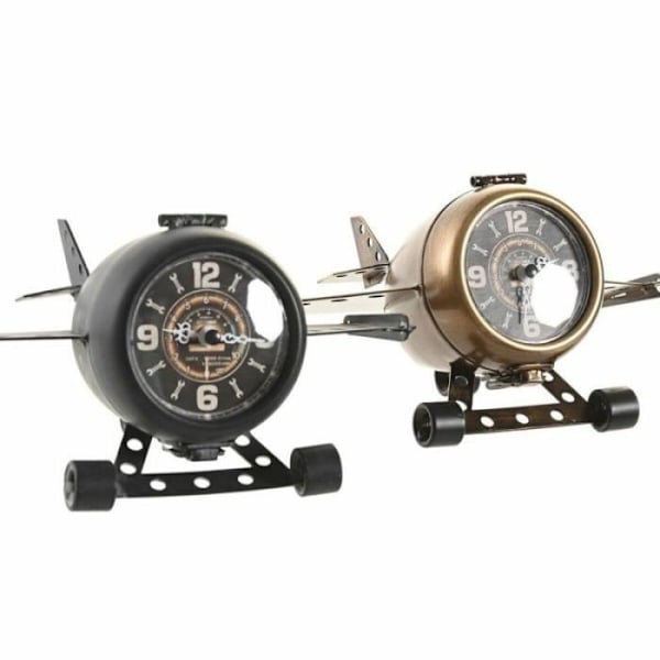 Bordur Thyann Plane Black Gold Iron (23 x 16 x 13 cm) (2 enheder)