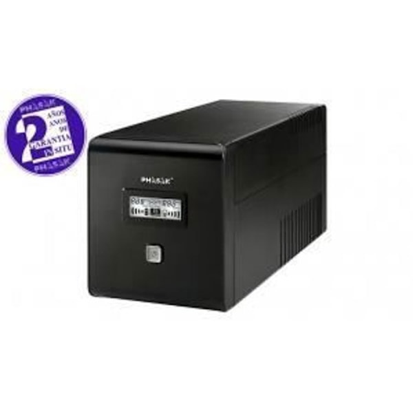 Phasak interaktiivinen UPS LCD-sarja 2000VA - 1200W musta