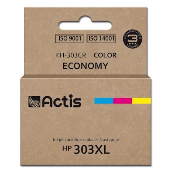 ACTIS blæk til HP-printer, erstatning HP 303XL T6N03AE Premium 18ml 415 sider farve - KH-303CR