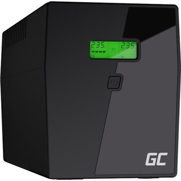 Green Cell Inverter - UPS USV 1500VA - Avbrottsfri strömförsörjning Line-Interactive AVR Power Supply USB/RJ45 Svart