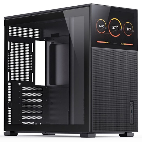 JONSBO D41 MESH SCREEN ATX-KOTI, LUKSUSLASI - MUSTA musta