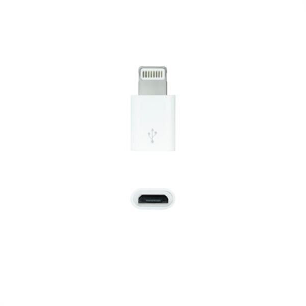 Nanocable 10.10.4100. Liitin 1: Lightning, Liitin 2: Micro USB. Tuotteen väri: ValkoinenYhteensopivuusLiitin