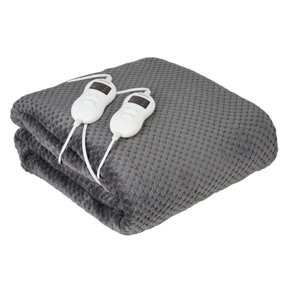 El-værme tæppe 150 x 160 cm, 8 effekttrin, timer, vaskbart Camry CR 7417 120W Grey 32489