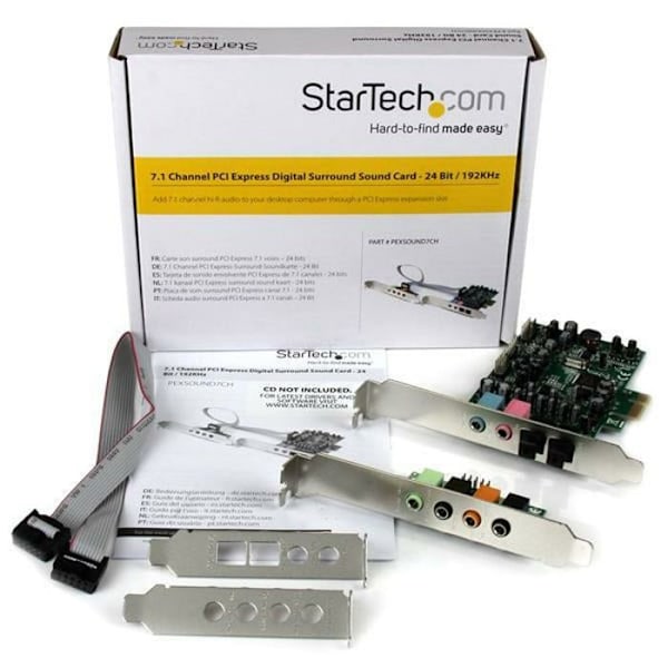 STARTECH PCI Express 7.1 kanavaa surround-ääntä varten - 24 bittiä 192 KHz - 92 dB - S/PDIF-lähtö