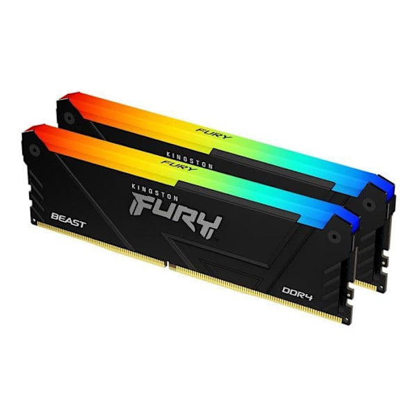 RAM-muisti - KINGSTON - FURY Beast - RGB - 32 Gt (2 x 16 Gt) - DDR4 - 3600 MHz CL18 - (KF436C18BB2AK2/32)