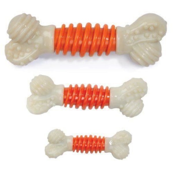 Bidelegetøj - Nylabone - Tandvenligt tyggeben - Størrelse M - Nylon - Reducerer tandsten