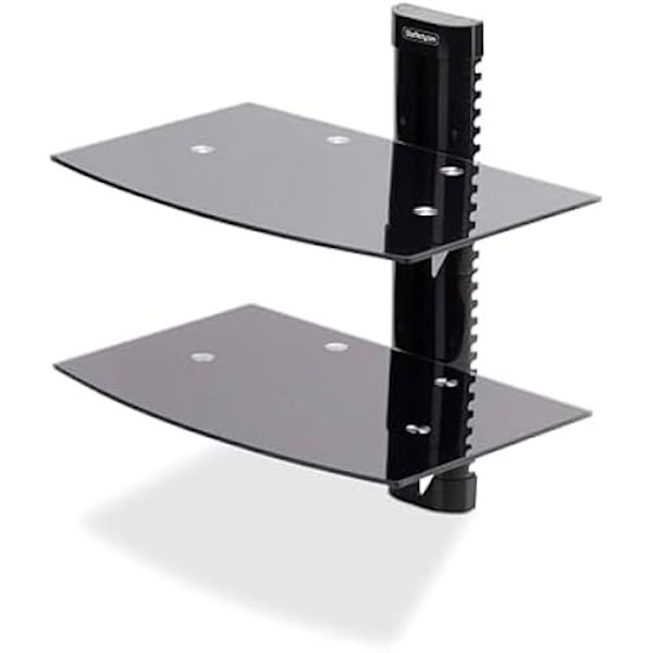 Väggmonterad Flytande Hylla - STARTECH.COM - Justerbar Modell - Härdat Glas - Stålstöd - Max Belastning 7kg