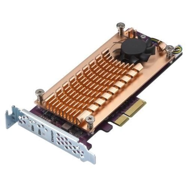 M.2 til PCI Express adapter - QNAP QM2-2P-244A - Blandet - Kobber farve