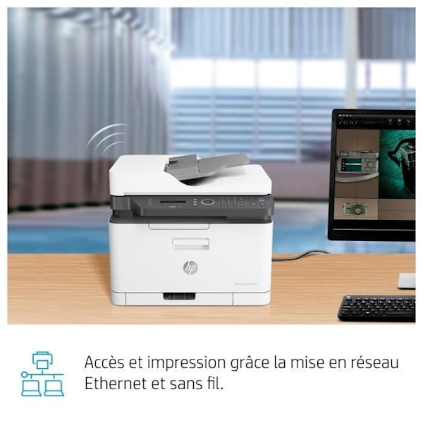 HP 179fnw farvelaser multifunktionsprinter - Udskriv, kopier, scan, fax, scan til PDF