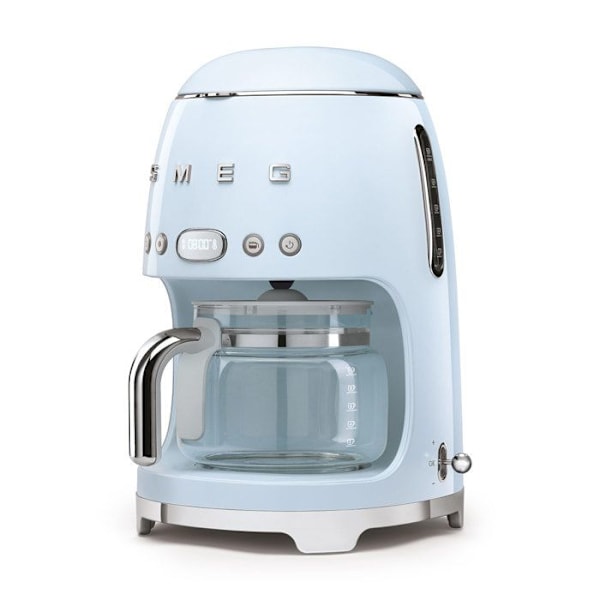 Filterkaffebryggare - SMEG - DCF02PBEU - 10 koppar - 1050W - Azurblå