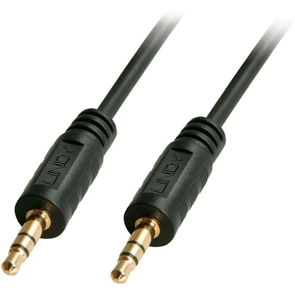 Lindy Premium 3,5 mm (M) mini stereo-telefon lydkabel til 3,5 mm (M) mini stereo-telefon lydkabel 1 m skærmet sort støbt