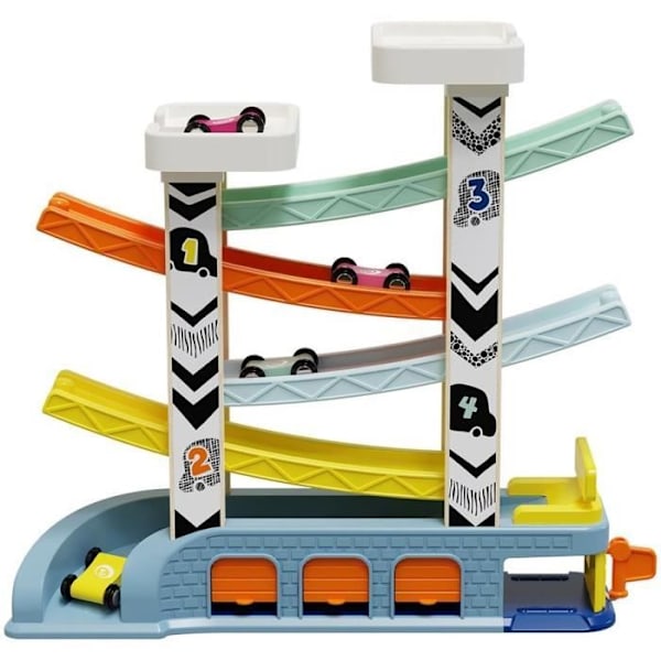Cirkuit Automobile - TOP BRIGHT - 4 Racer biler - 4 Ramper - 2 Parkeringsniveauer - Tankstation