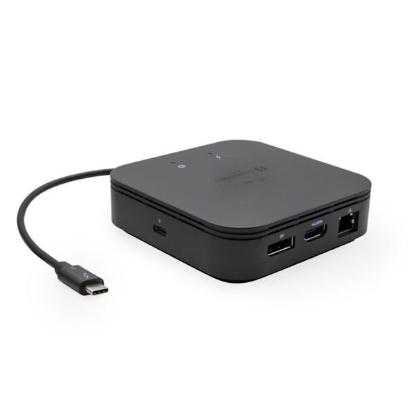 USB-hubb - i-Tec - TB3TRAVELDOCKPD - 3 portar - Ethernet RJ-45 - Svart