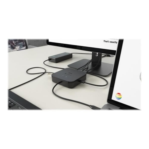 4K Dual Display Travel Dock med 60 W strømforsyning med 77 W I-Tec Thunderbolt 3 Universal Oplader - Sort - T