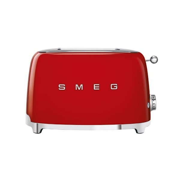 Paahtolevy - SMEG - 2 viipaletta - 950 wattia - muruja keräävä laatikko - Punainen